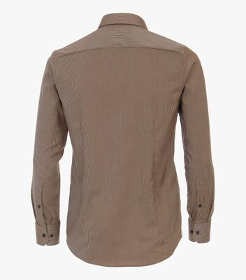 Venti modern fit ruskeasävyinen kauluspaita