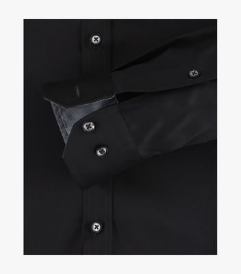 Venti musta body fit kauluspaita