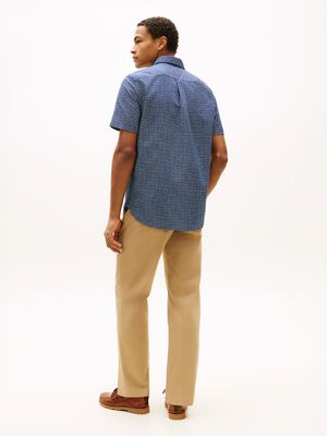 Tommy Hilfiger tummansininen lyhythihainen regular fit paita