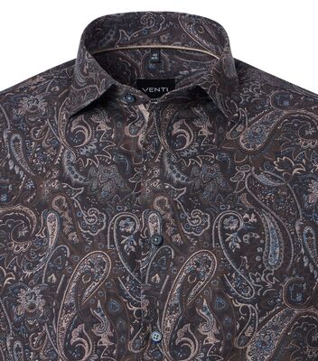 Venti harmaa paisley kuviollinen modern fit kauluspaita