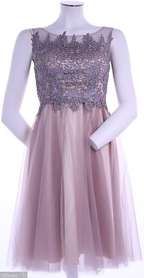 Lasense vanhanroosan sävyinen tyllihelmainen juhlamekko