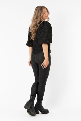 Capri Collection musta rusetti pusero