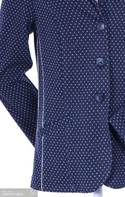 Tummansininen kuviollinen vuoriton Lebekin jakku