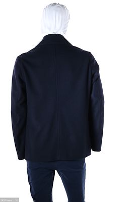 Tommy Hilfiger tummansininen lyhyt villakangastakki