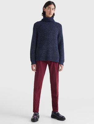 Tommy hilfiger tummansininen paksu neulepusero