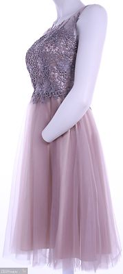 Lasense vanhanroosan sävyinen tyllihelmainen juhlamekko