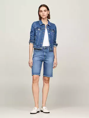 Tommy Hilfiger tummansininen farkkutakki