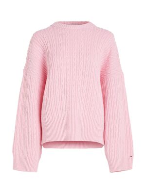 Tommy Hilfiger vaaleanpunainen over size neulepusero