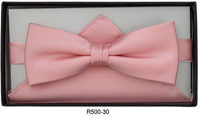 Matex vaaleanpunainen rusetti ja taskuliina