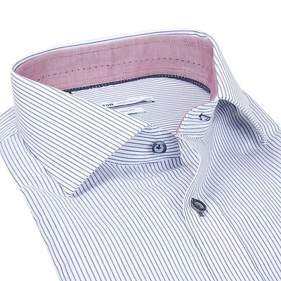 Siniharmaa raidallinen slim fit paita