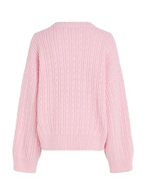 Tommy Hilfiger vaaleanpunainen over size neulepusero