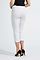Laurien valkoiset regular mallin capri housut kuminauha vyötäröllä