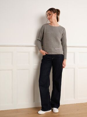 Skovhuus harmaa puuvillaneule