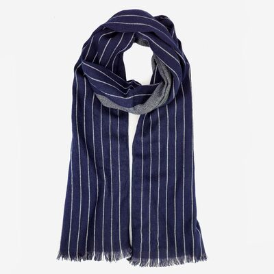 Veniz raidallinen sininen kauahuivi