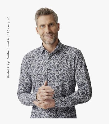 Venti vihreäkuvioinen modern fit kauluspaita