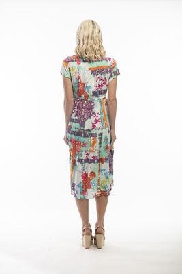 Orientique lyhythihainen kirjava kesämekko