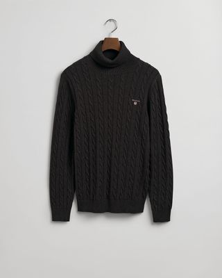 Gant tummanharmaa palmikkopooloneule