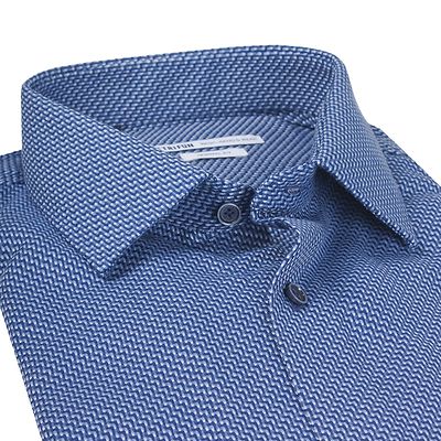 Petrifun sininen pitkähihainen kauluspaita väljä C-malli