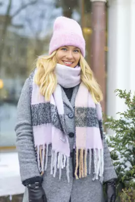 Lasessor ruutukuosinen lämmin kaulahuivi