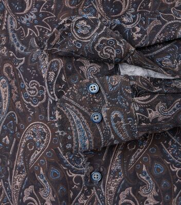 Venti harmaa paisley kuviollinen modern fit kauluspaita