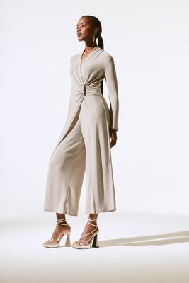 Joseph ribkoff beige kiiltävä juhlahaalari