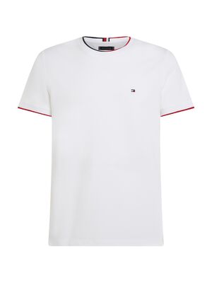 Tommy Hilfiger valkoinen t-paita pikeeneuloksesta