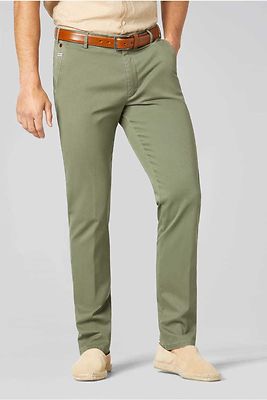 Meyer oliivinvärinen puuvillahousu