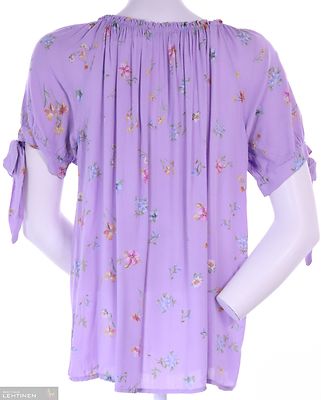 Lea H lilansävyinen kukkakuvioinen pusero