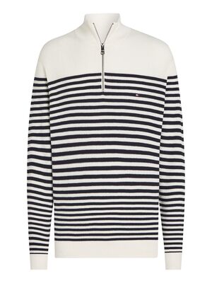 Tommy Hilfiger luonnonvalkoinen puuvilla neule