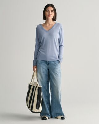 Gant vaaleansininen puuvilla neule