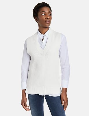 Gerry Weber luonnonvalkoinen neuleliivi