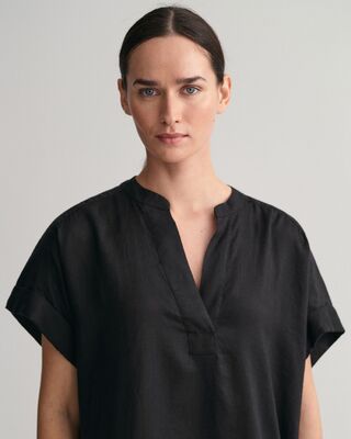 Gant musta väljästi istuva pellavamekko