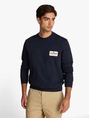 Tommy Hilfiger tummansininen college pusero