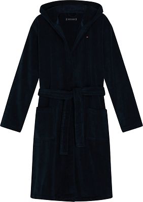 Tommy hilfiger tummansininen puuvilla frotee kylpytakki
