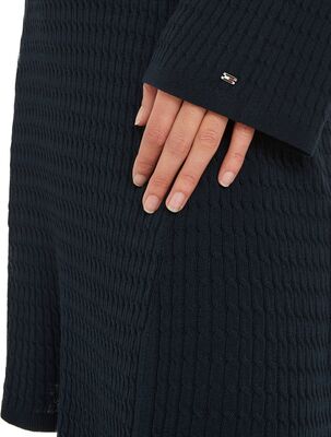 Tommy Hilfiger tummansininen kellohelmainen neulemekko