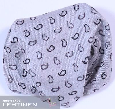 Vaaleanharmaa kuviollinen taskuliina