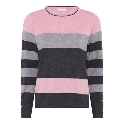 Micha raidallinen klassinen neulepusero