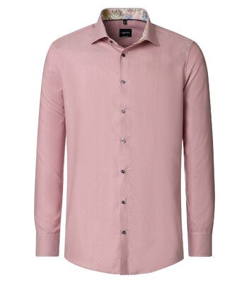 Venti modern fit roosanvärinen pitkähihainen kauluspaita