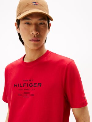 Tommy Hilfiger punainen regular fit t-paita