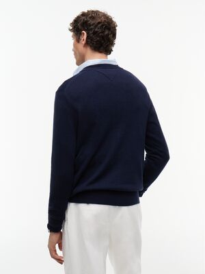 Tommy HIlfiger tummansininen puuvillaneule