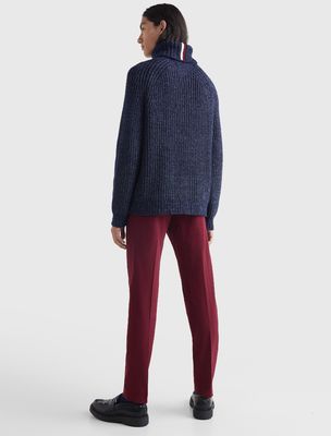 Tommy hilfiger tummansininen paksu neulepusero