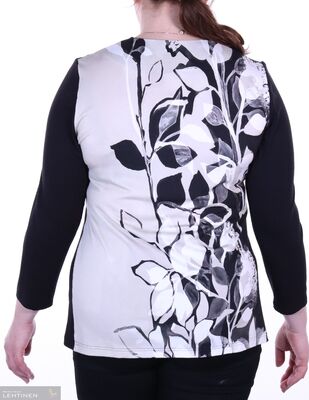 Shenina musta-beige trikoo pusero