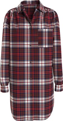 Tommy HIlfiger viinipunainen flanelli yöpaita