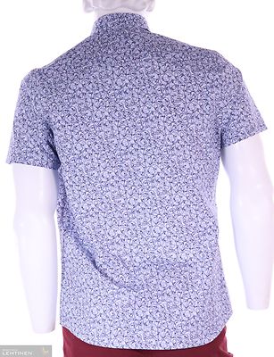 Petrifun sinikuvioinen slim fit lyhythihainen paita