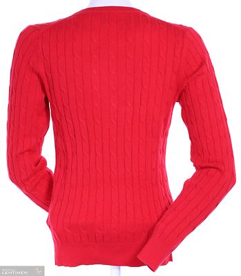 gant punainen palmikko neule pusero v pääntiellä