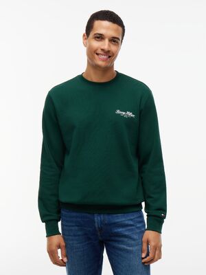 Tommy Hilfiger metsän vihreä o-aukkoinen collegepusero