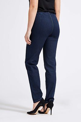 Laurie Regular tummansiniset farkut kuminauha vyötäröllä