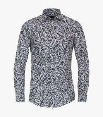 Venti vihreäkuvioinen modern fit kauluspaita