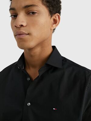 Tommy Hilfiger musta slim fit kauluspaita