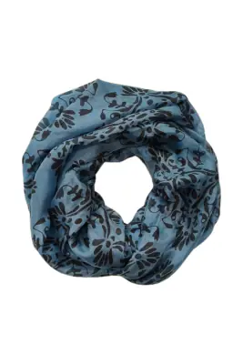 Lasessor siniharmaa tuubihuivi 100% silkkiä